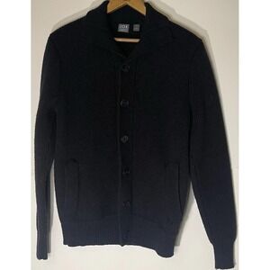 JOE Joseph‎ Abboud Black Wool Blend Button Up Sweater Men's Sz S